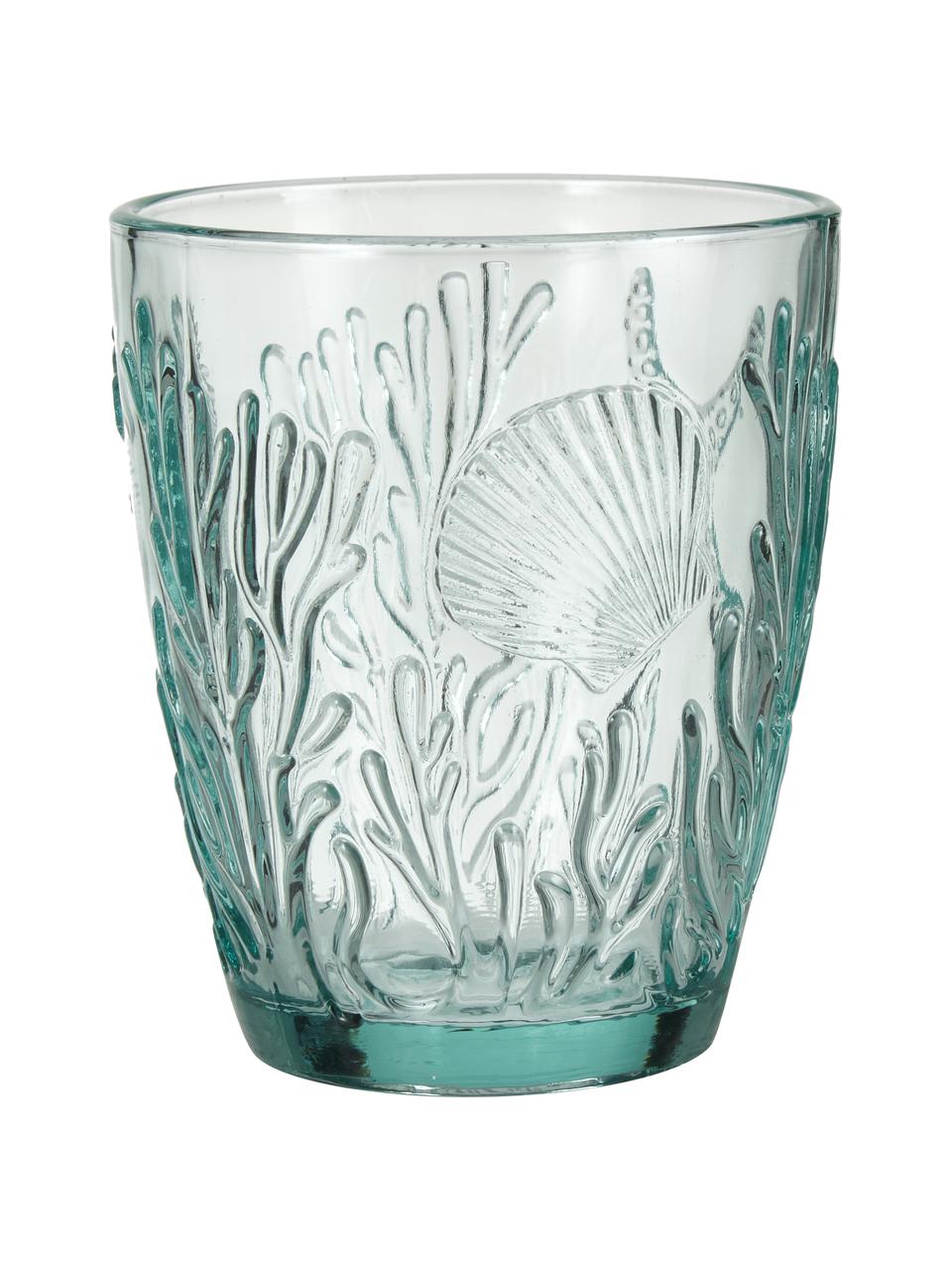 Sada sklenic Pantelleria s motivem korálů, 6 dílů, Sklo, Odstíny modré, Ø 9 cm, V 10 cm