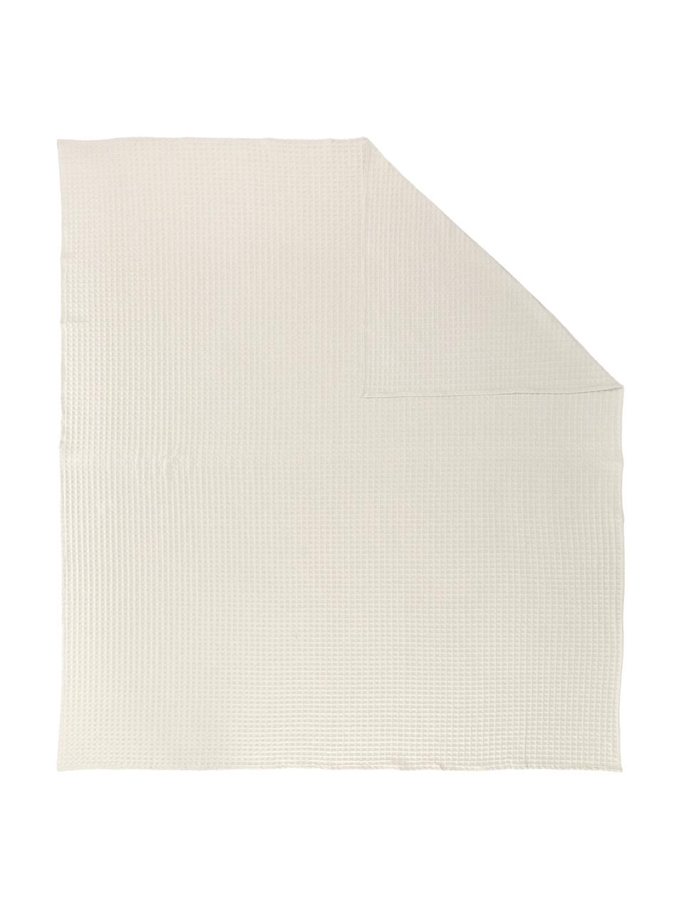 Colcha con estructura gofre Panal, 100% algodón, Blanco crema, An 270 x L 280 cm (para camas de 200 x 200 cm)