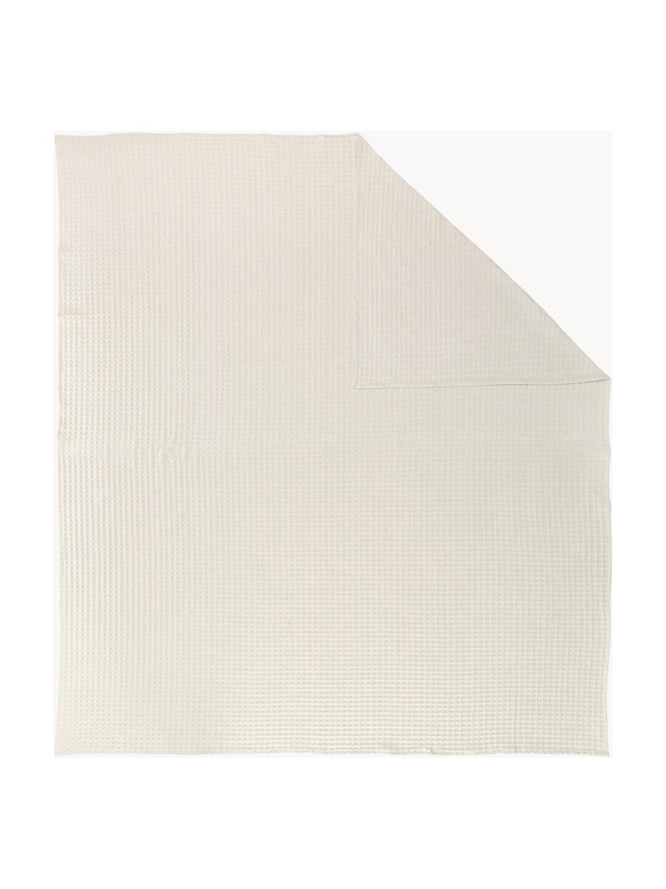 Couvre-lit gaufré Panal, 100 % coton, Blanc crème, larg. 180 x long. 260 cm (pour lits jusqu'à 140 x 200 cm)