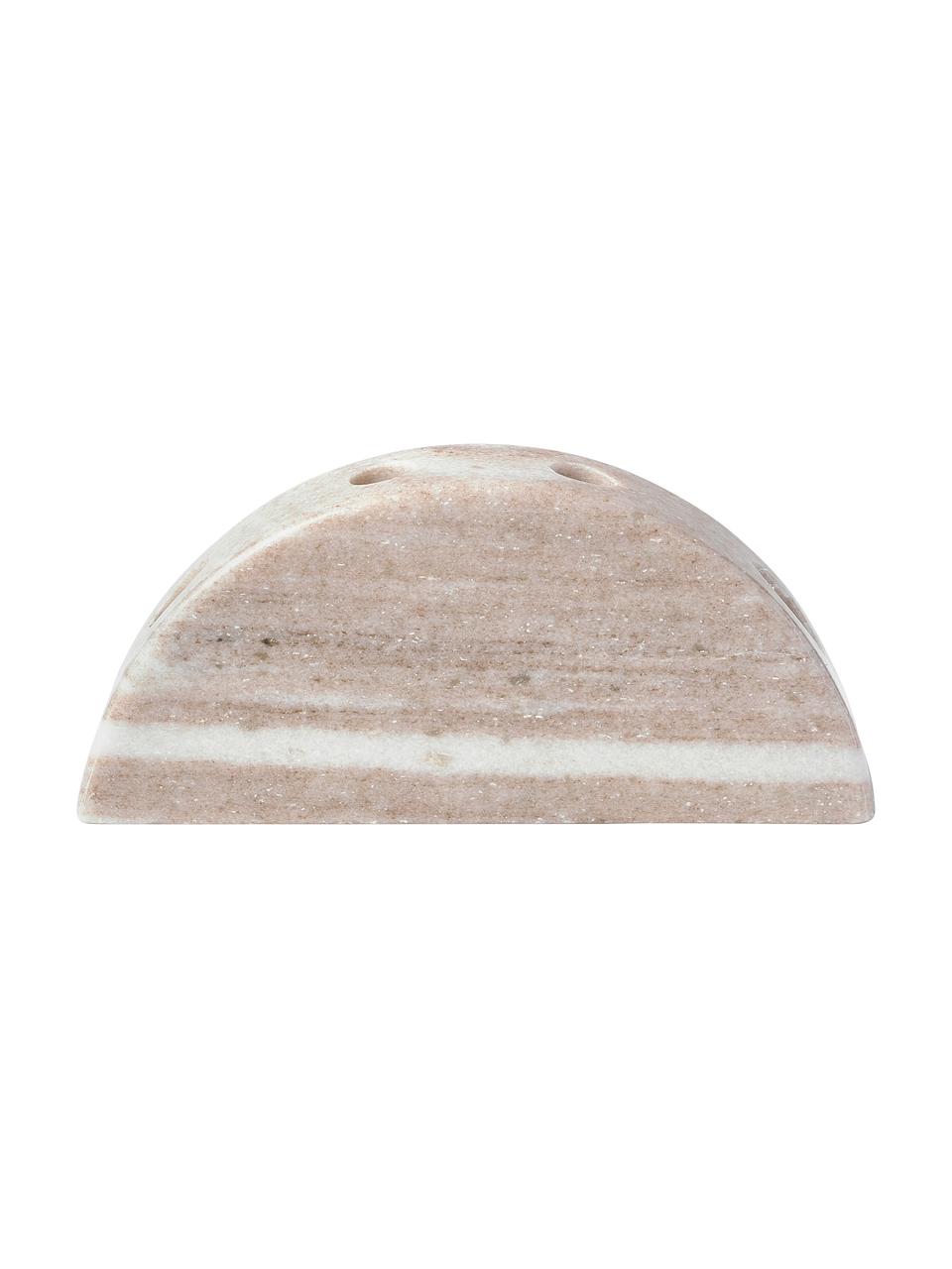 Marmor-Kerzenhalter Como, Marmor, Braun, marmoriert, B 28 x H 12 cm