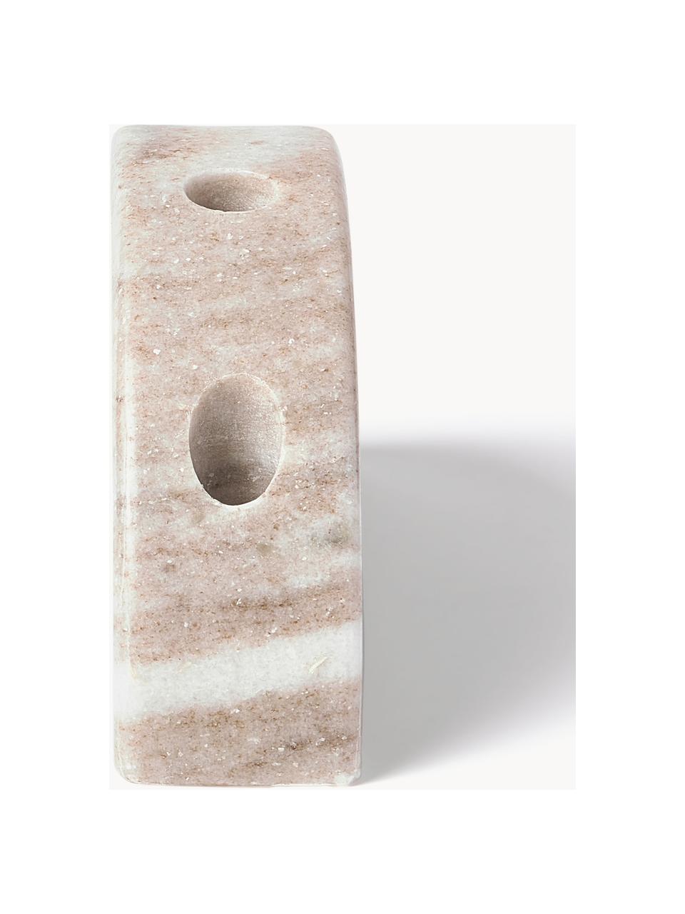 Bougeoir en marbre Como, Marbre, Brun, marbré, larg. 28 x haut. 12 cm