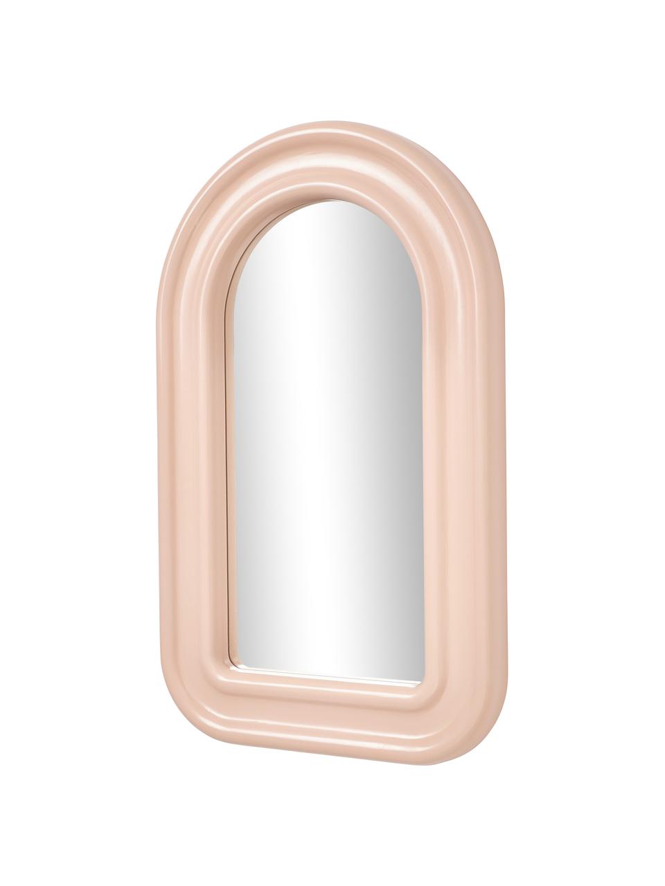 Specchio da parete Selim, Cornice: pannello di fibra a media, Retro: pannello di fibra a media, Superficie dello specchio: lastra di vetro, Rosa, Larg. 50 x Alt. 80 cm