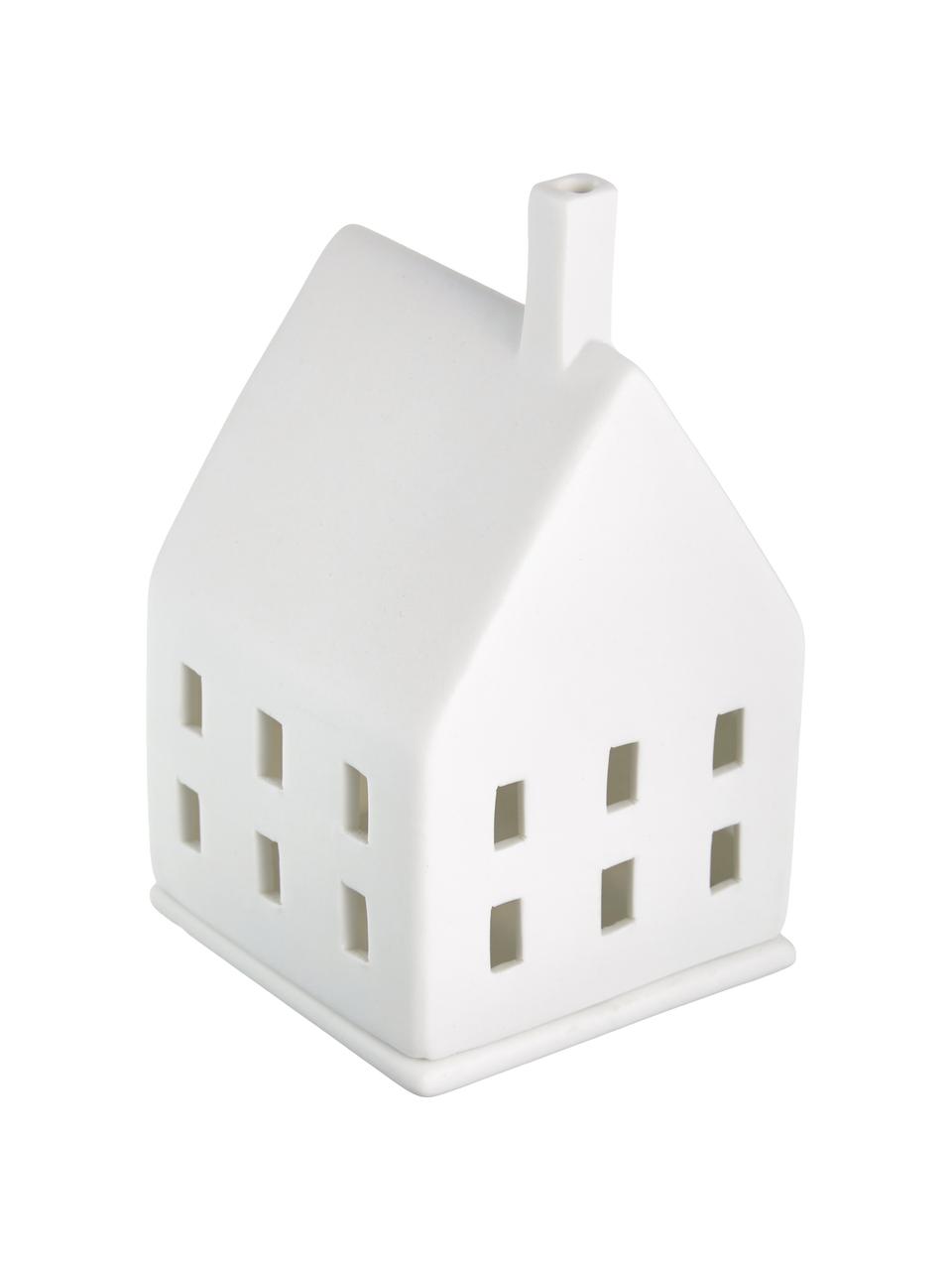 Portalumino in porcellana Living, Porcellana, Bianco, Larg. 7 x Alt. 10 cm