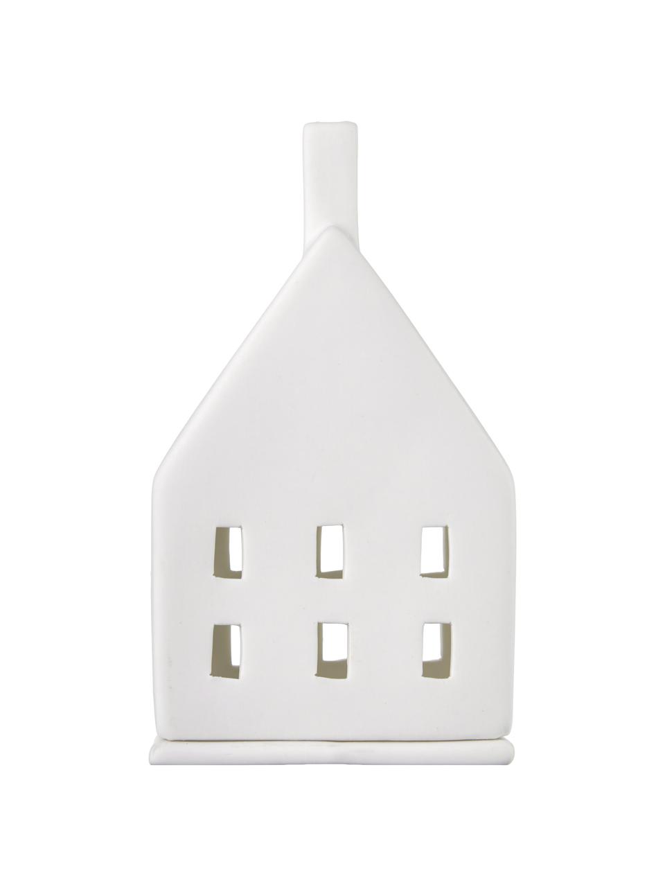 Portalumino in porcellana Living, Porcellana, Bianco, Larg. 7 x Alt. 10 cm