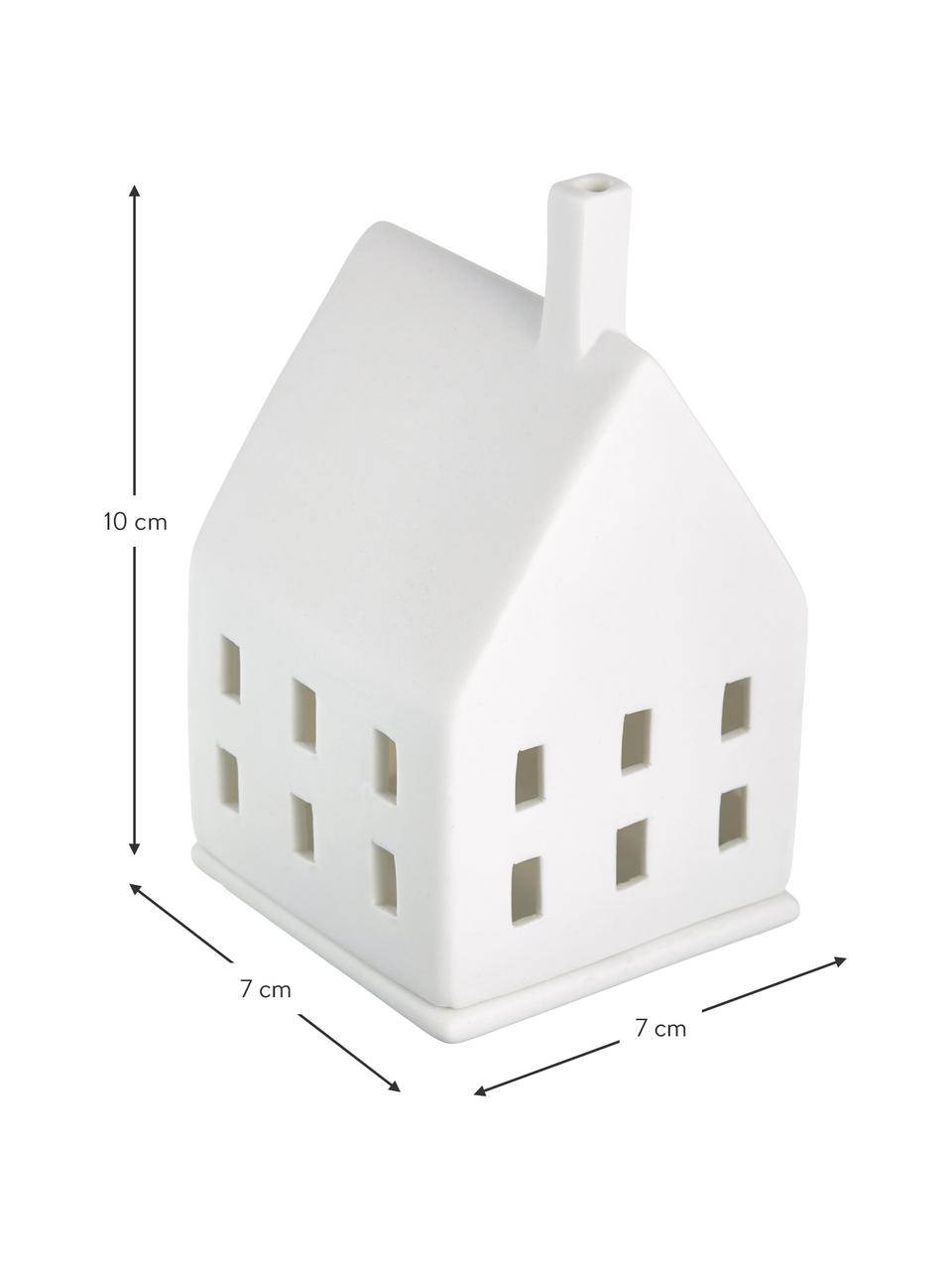 Portalumino in porcellana Living, Porcellana, Bianco, Larg. 7 x Alt. 10 cm
