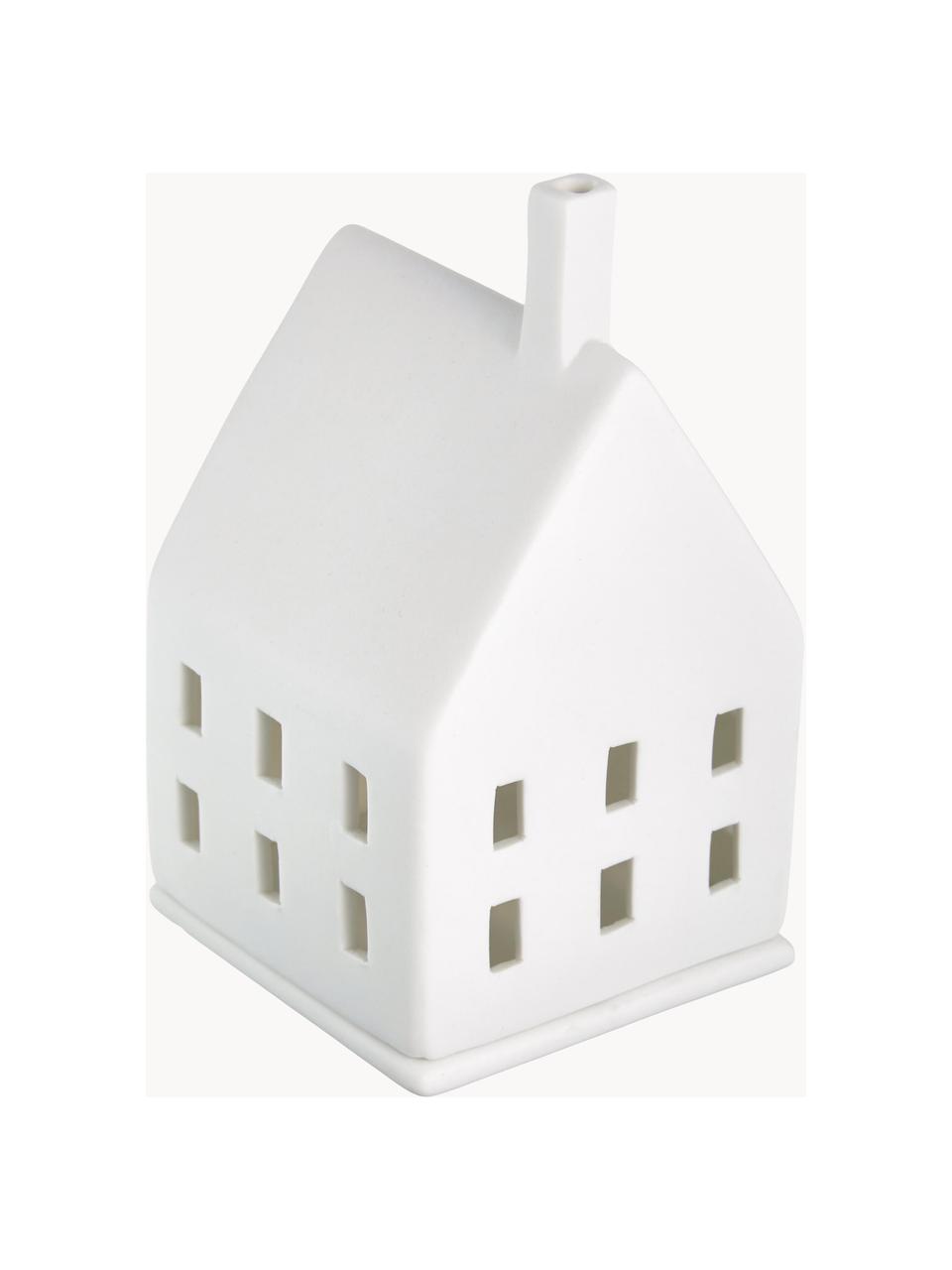 Maison lumineuse en porcelaine Living, Porcelaine, Blanc, larg. 7 x haut. 10 cm