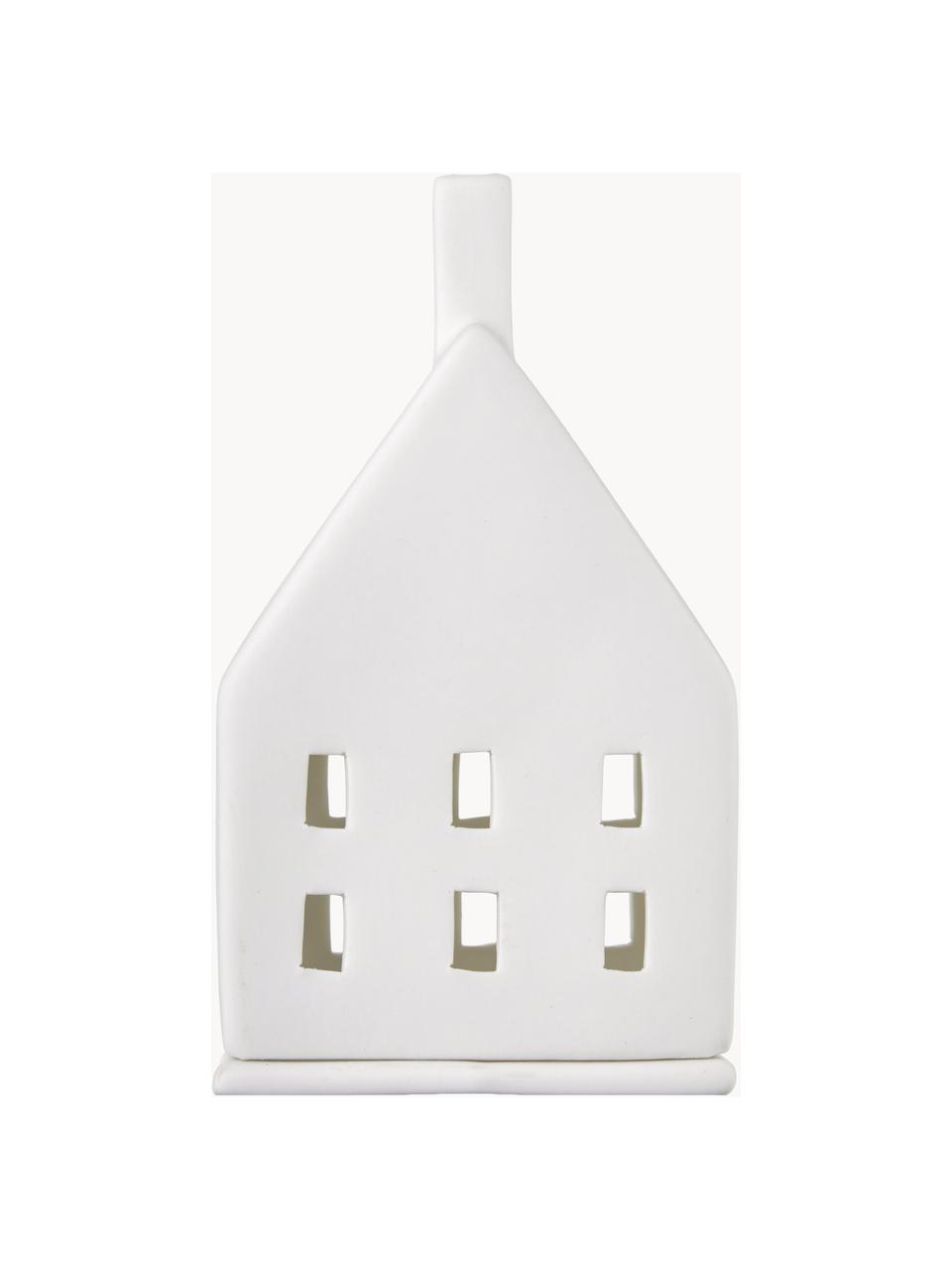 Maison lumineuse en porcelaine Living, haut. 10 cm, Porcelaine, Blanc, larg. 7 x haut. 10 cm