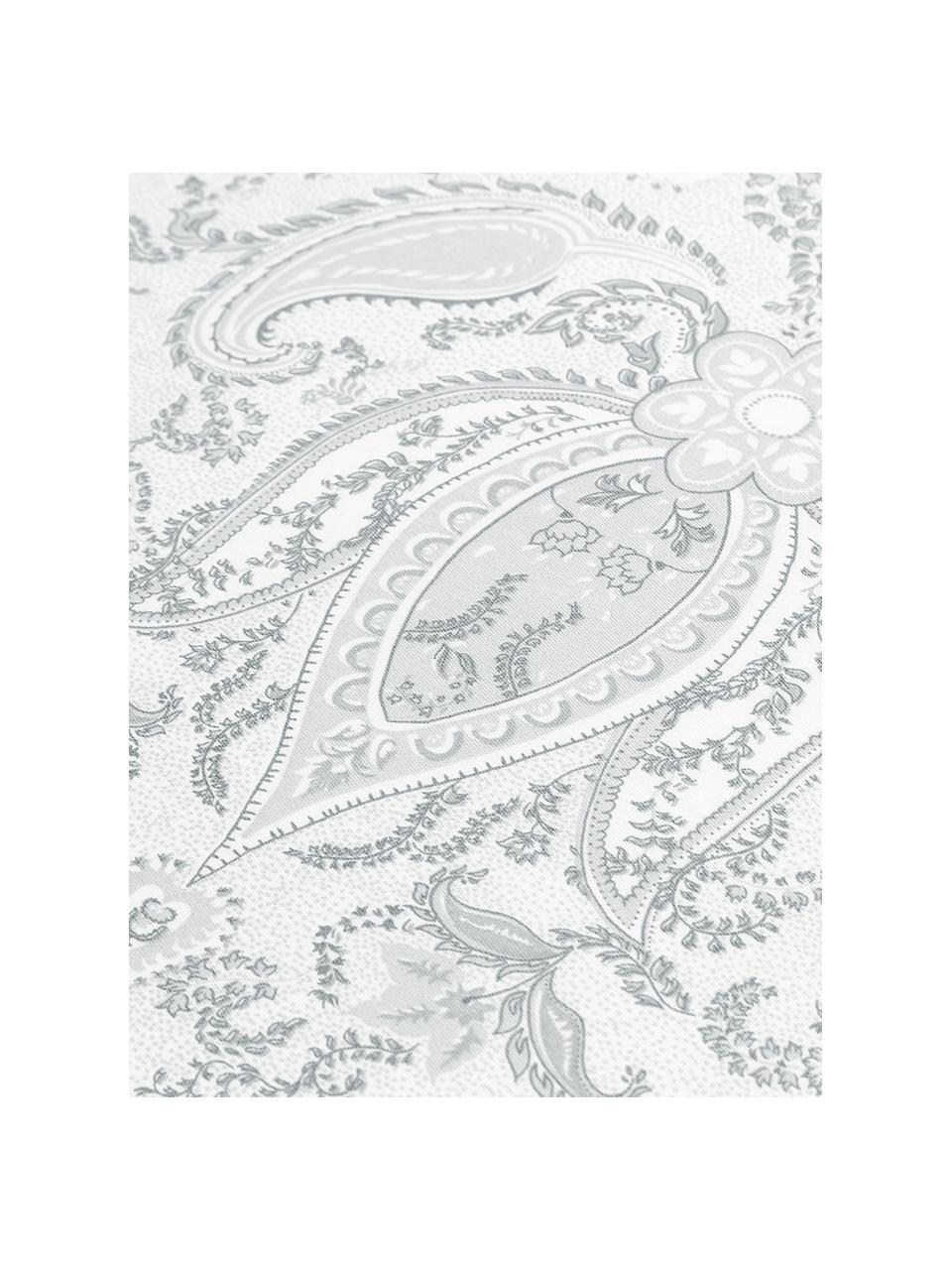 Povlečení z bavlněného saténu s kašmírovým vzorem Grantham, Světle šedá, se vzorem, 200 x 200 cm + 2 polštáře 80 x 80 cm