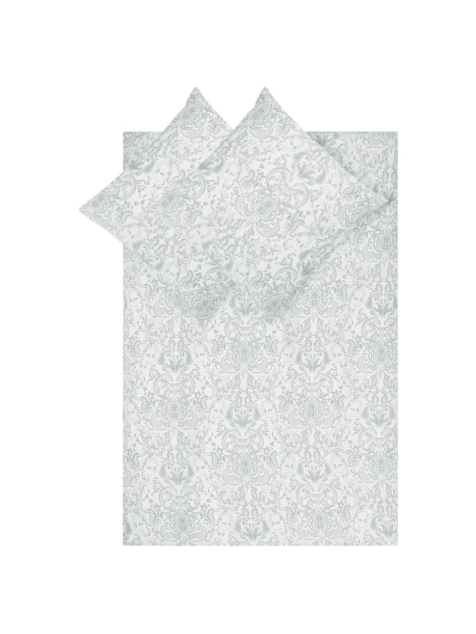 Posteľná bielizeň z perkálu Elliot, Svetlosivá, vzorovaná, 200 x 200 cm + 2 vankúše 80 x 80 cm