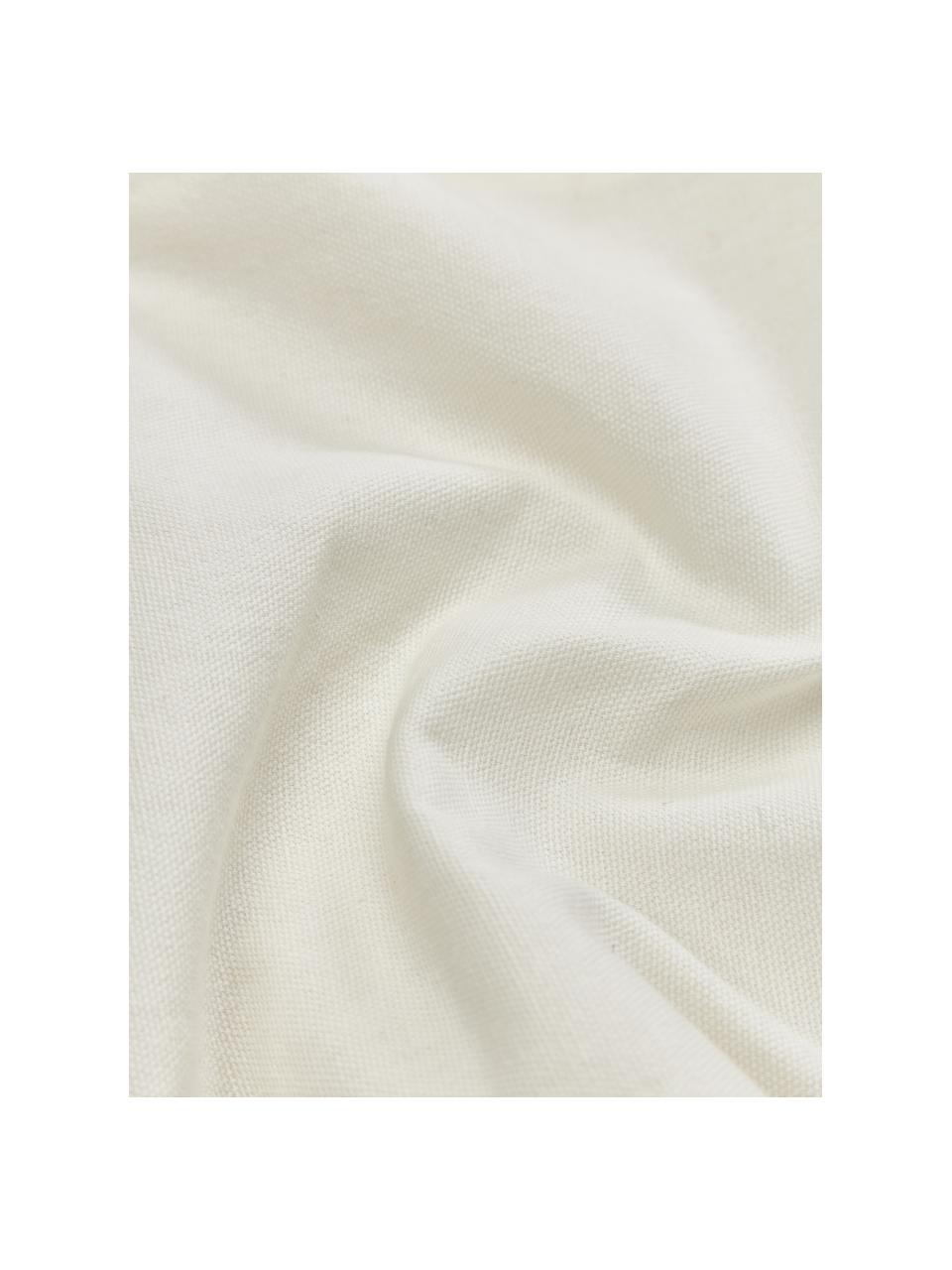 Bestickte Baumwoll-Kissenhülle Izad mit Hoch-Tief-Struktur, Bezug: 100 % Baumwolle, BCI-zert, Rotbraun, Ockergelb, Cremeweiß, B 45 x L 45 cm