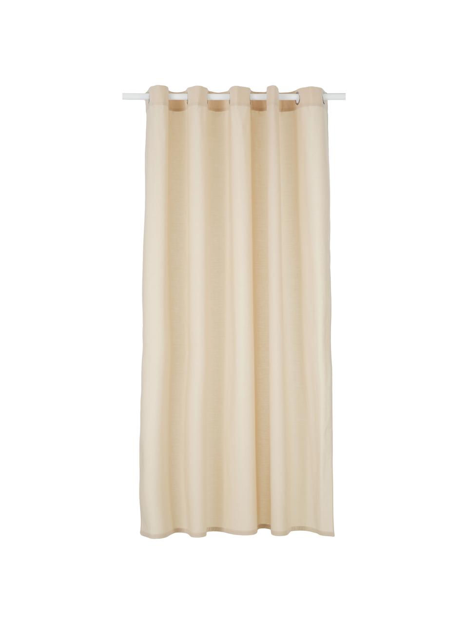 Cortina de baño Coloris, 67% poliéster, 33% algodón
Repelente al agua, no impermeable, Beige, An 180 x L 200 cm