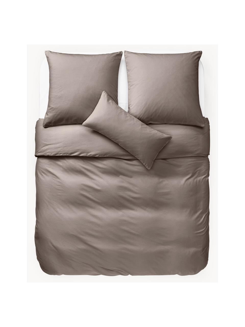 Flanell-Bettdeckenbezug Biba, Webart: Flanell, Taupe, B 135 x L 200 cm