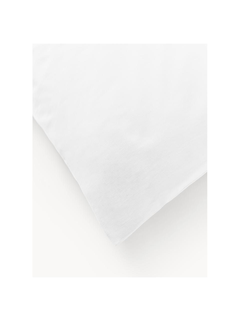 Taie d'oreiller en percale de coton Elsie, Blanc, larg. 50 x long. 70 cm