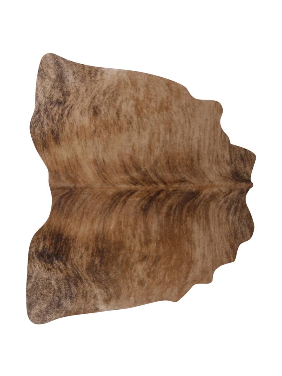 Dywan ze skóry bydlęcej Leo, Skóra bydlęca, Brązowy, tygrysi, Unikatowa skóra bydlęca 935, 160 x 180 cm