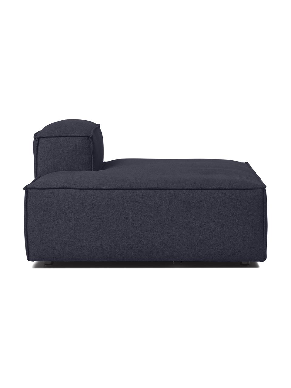 Diván modular Lennon, Tapizado: 100% poliéster Alta resis, Estructura: madera maciza, madera con, Patas: plástico, Tejido azul oscuro, An 150 x Al 68 cm, respaldo derecho