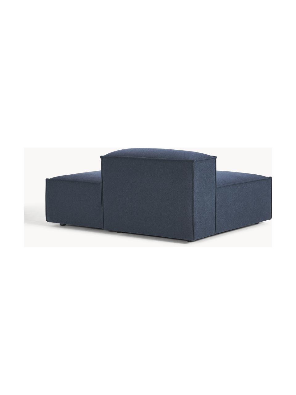 Chaise longue module Lennon, Bekleding: 100% polyester De slijtva, Frame: massief grenenhout, multi, Poten: kunststof Dit product is , Geweven stof donkerblauw, B 150 x D 119 cm, rugleuning rechts