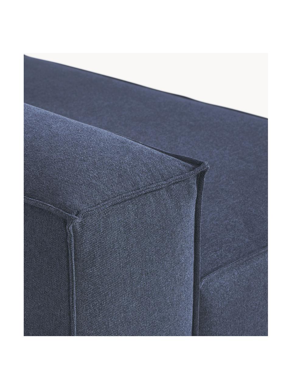 Diván modular Lennon, Tapizado: 100% poliéster Alta resis, Estructura: madera contrachapada de p, Patas: plástico Este producto es, Tejido azul oscuro, An 150 x F 123 cm, respaldo derecho