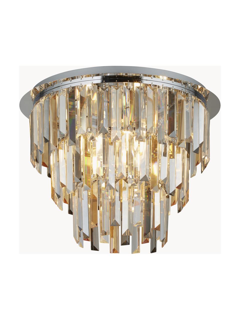 Dizajnová stropná lampa Clarissa, Odtiene striebornej a zlatej, Ø 45 x V 34 cm