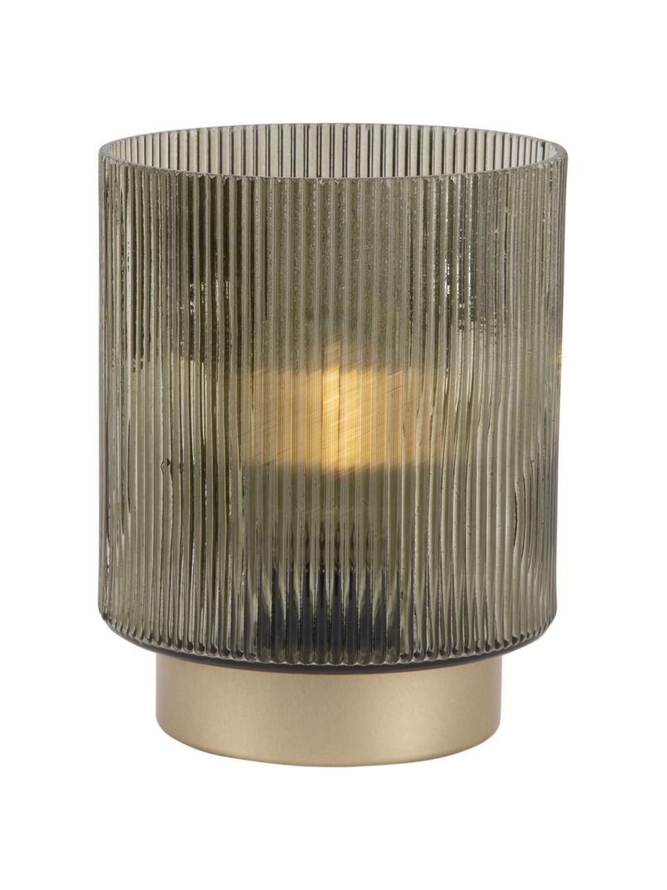 LED svietnik Votive, Sklo, Zelená, Ø 12 x V 16 cm