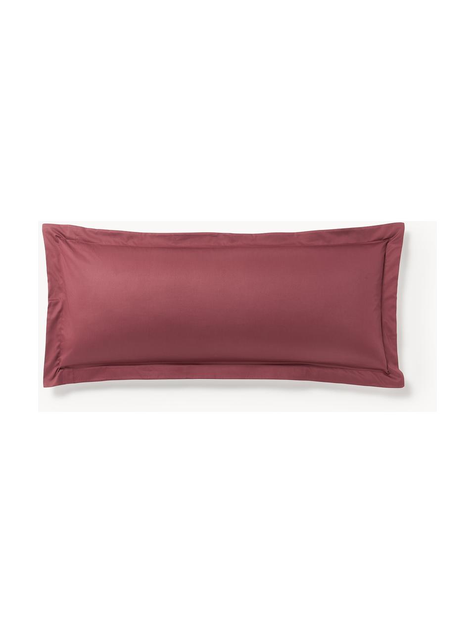 Funda de almohada de satén Premium, Color vino, An 45 x L 110 cm