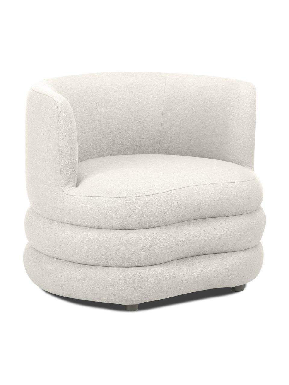 Designové bouclé křeslo Solomon, Světle béžová, Š 95 cm, H 80 cm