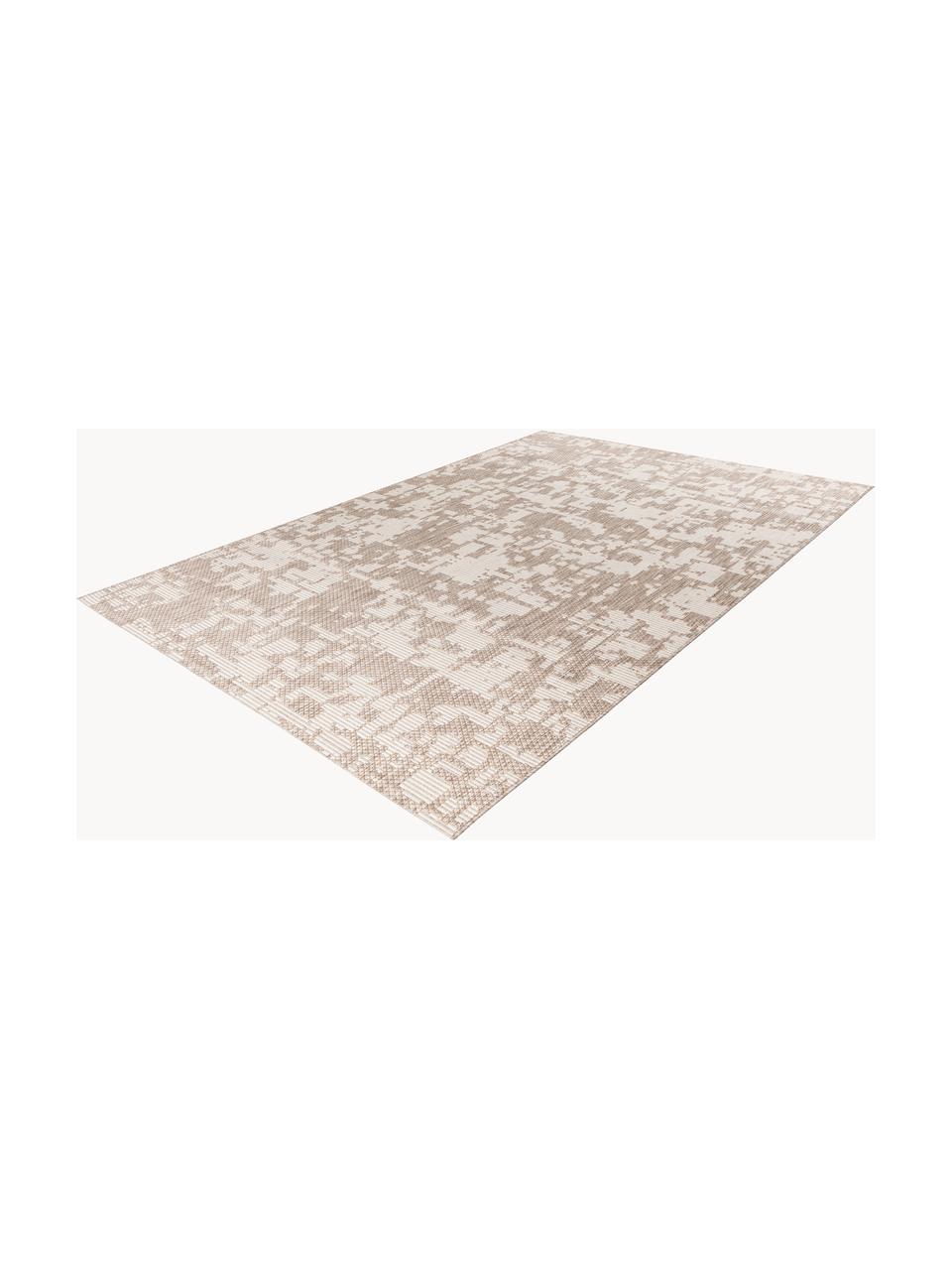 Tapis d'intérieur/d'extérieur avec motif graphique Tallinn, 100 % polypropylène, Tons beiges, larg. 80 x long. 150 cm (taille XS)