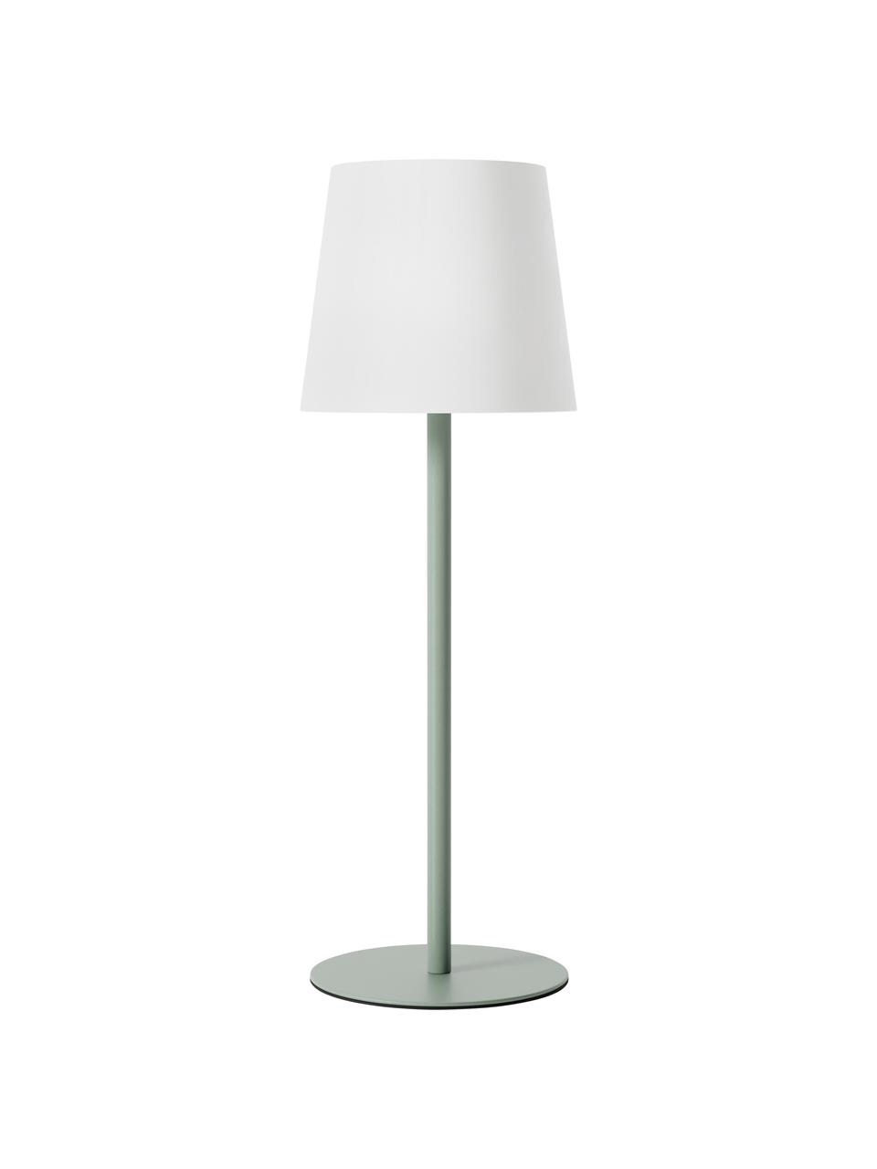 Stmívatelná stolní lampa s USB portem Fausta, Zelená, bílá, Ø 13 cm, V 37 cm