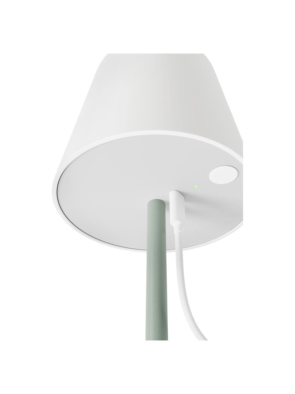 Stmievateľná stolová lampa s USB pripojením Fausta, Zelená, biela, modrá, Ø 13 x V 37 cm