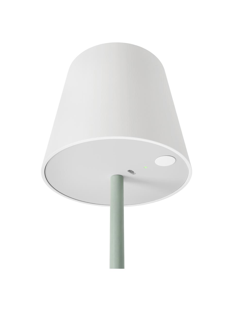 Lámpara de mesa regulable Fausta, con conexión USB, Pantalla: plástico, Verde, blanco, Ø 13 x Al 37 cm