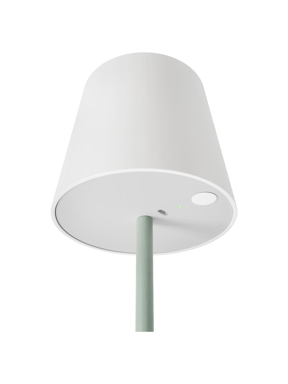 Lampe de table à intensité variable avec port USB Fausta, Vert, blanc, Ø 13 x haut. 37 cm