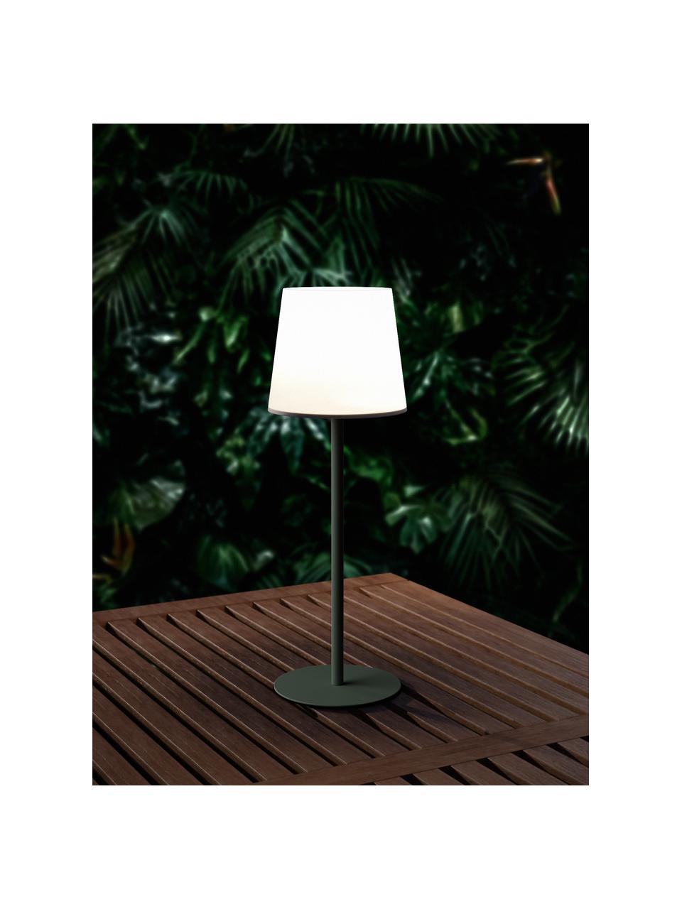Stmívatelná stolní lampa s USB portem Fausta, Zelená, bílá, Ø 13 cm, V 37 cm