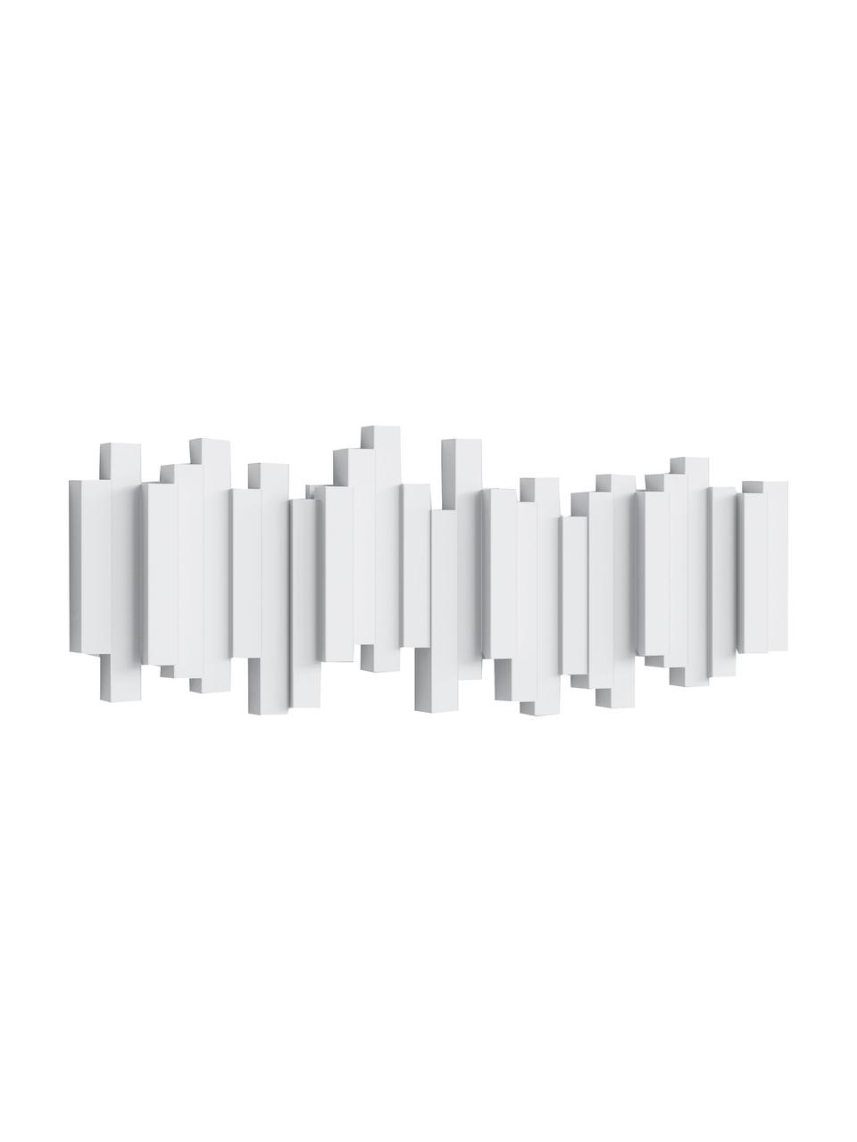 Appendiabiti di design Quan, Plastica, Bianco, Larg. 48 x Alt. 18 cm