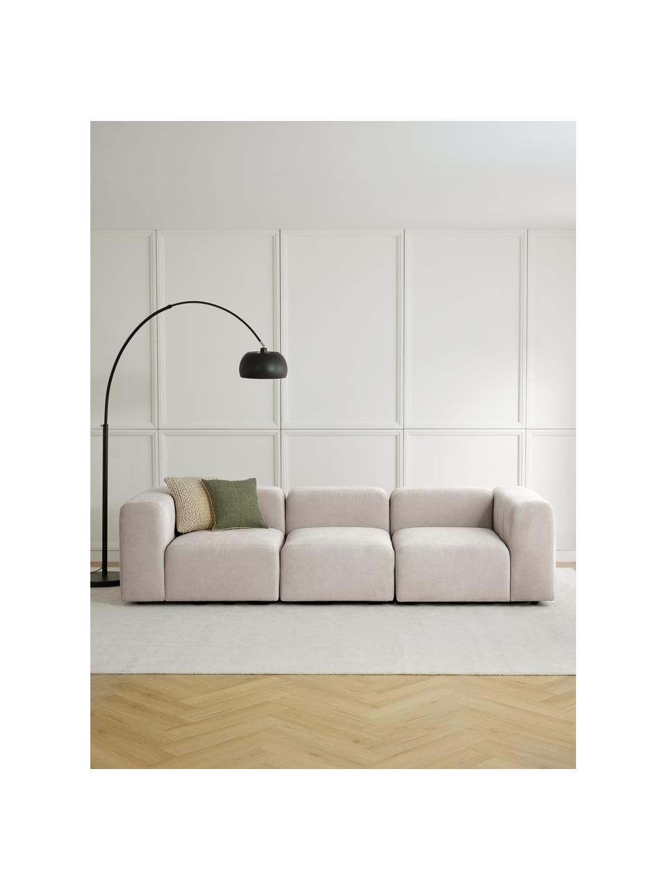 Modulares Sofa Lena (4-Sitzer), Bezug: Webstoff (88% Polyester, , Gestell: Kiefernholz, Schichtholz,, Füße: Kunststoff, Webstoff Off White, B 284 x T 106 cm