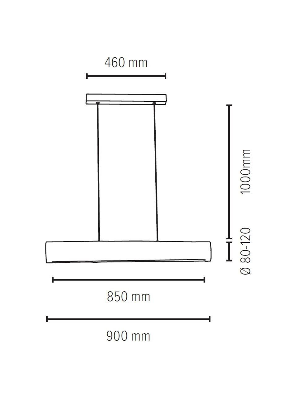 Grande suspension en bois LED à intensité variable Lucas, Beige