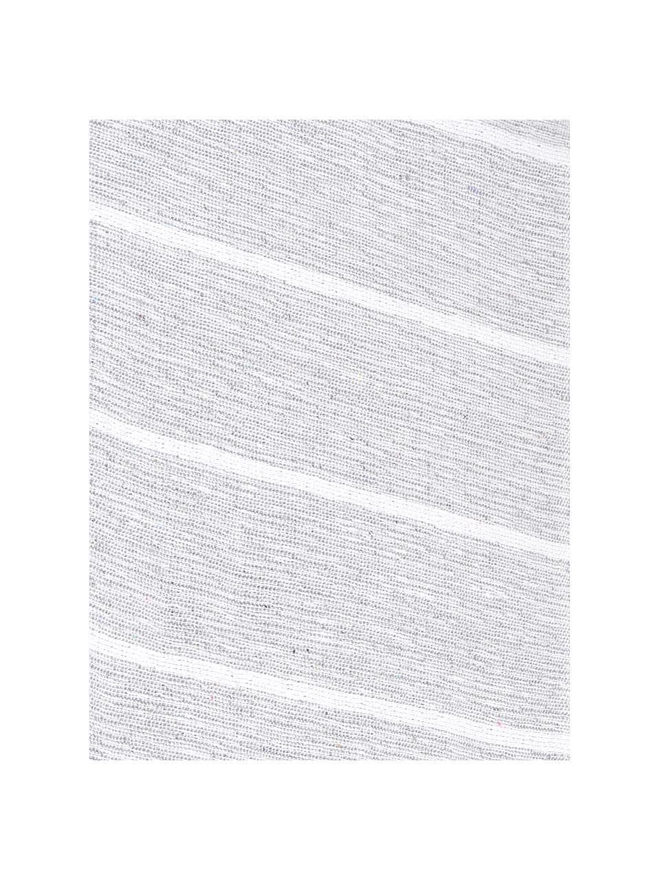 Gestreifte Tagesdecke Homely in Grau/Weiss, 80% Baumwolle, 20% Polyester, Graublau, Weiss, B 230 x L 250 cm (für Betten ab 160 x 200)