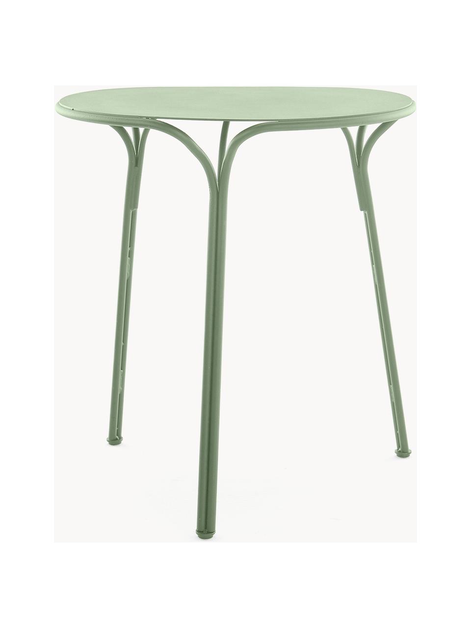 Table de jardin ronde, Hiray, Ø 65 cm, Acier galvanisé, laqué, Vert sauge, Ø 65 x haut. 72 cm