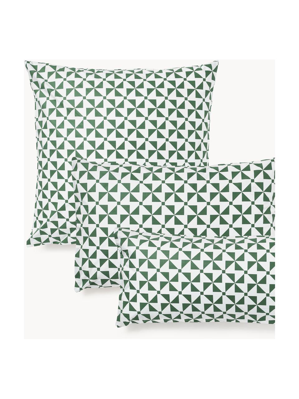 Funda de almohada de algodón Benson, Verde, An 45 x L 110 cm