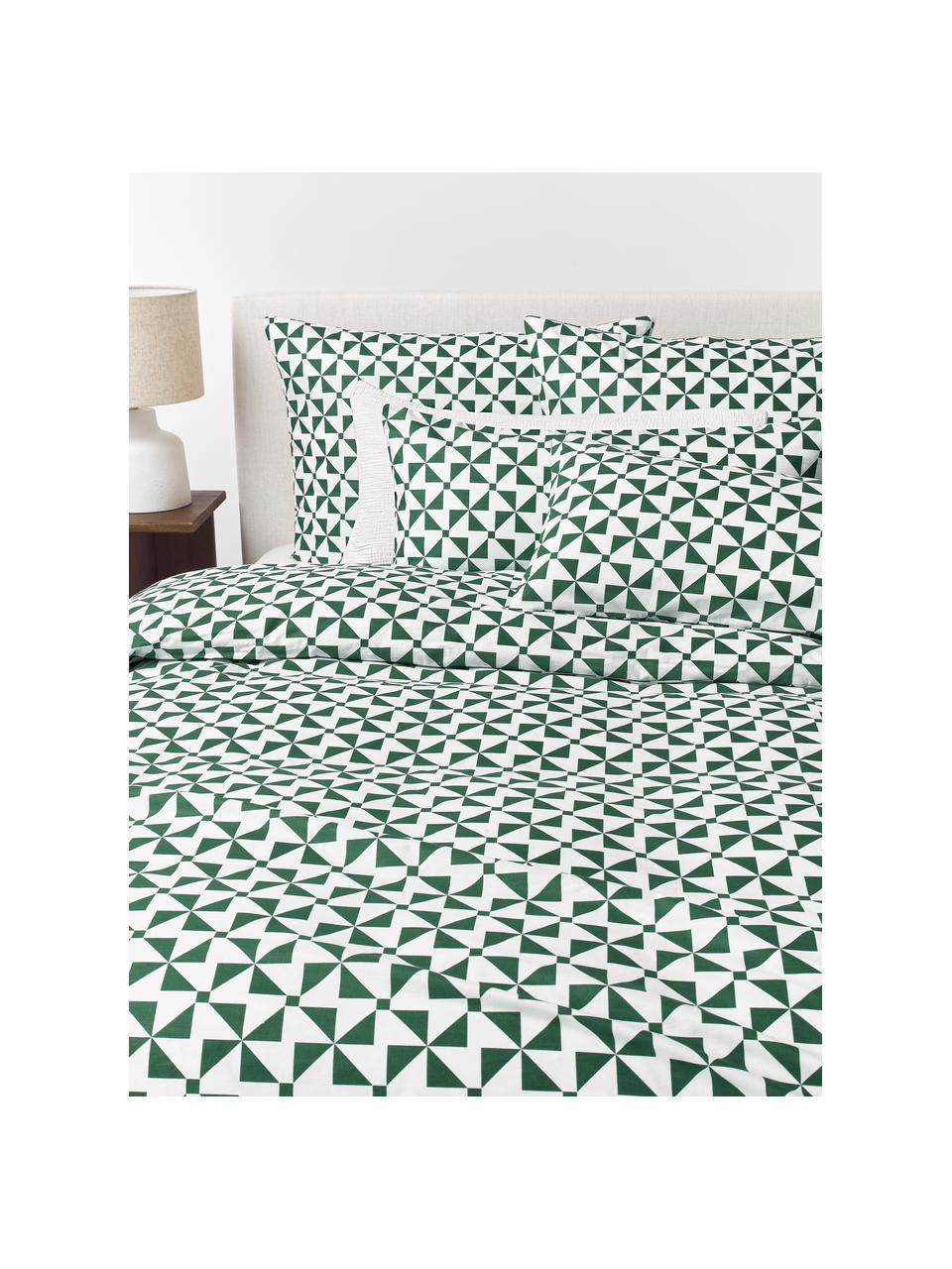 Funda de almohada de algodón Benson, Verde, An 45 x L 110 cm