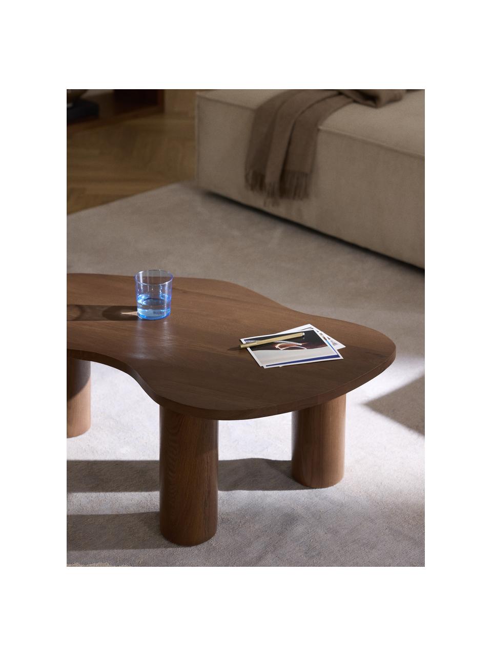 Konferenčný stolík z dubového dreva Didi, Masívne dubové drevo, ošetrené olejom

Tento produkt je vyrobený z trvalo udržateľného dreva s certifikátom FSC®., Orechové drevo, Š 90 x H 51 cm
