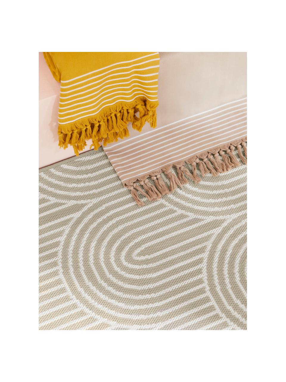 In- & outdoor vloerkleed Arches, 86% polypropyleen, 14% polyester, Beige, B 80 x L 150 cm (maat XS)
