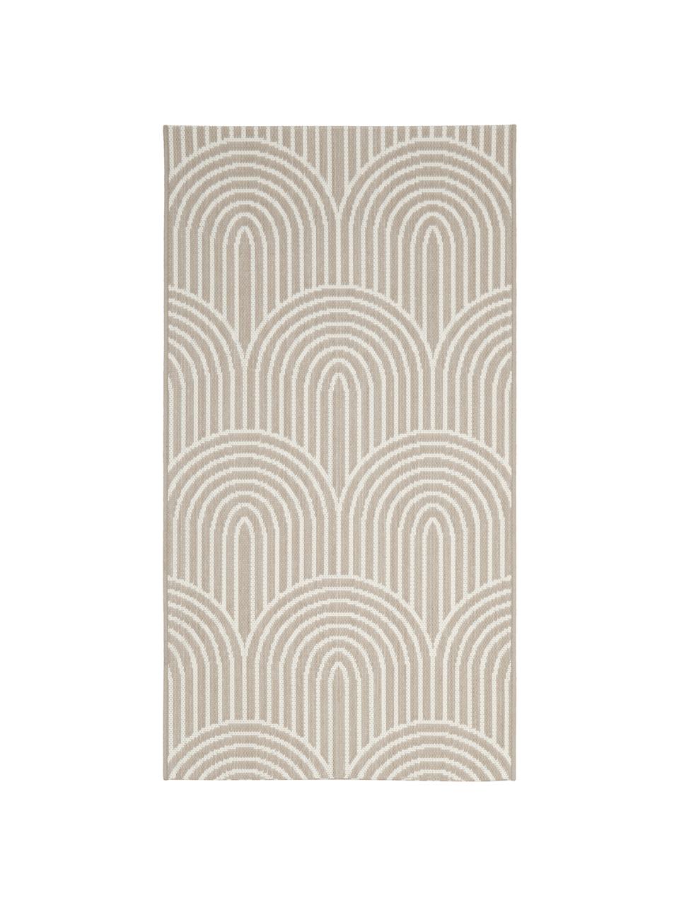 Vnitřní a venkovní koberec Arches, 86 % polypropylen, 14 % polyester, Béžová, bílá, Š 120 cm, D 170 cm (velikost S)