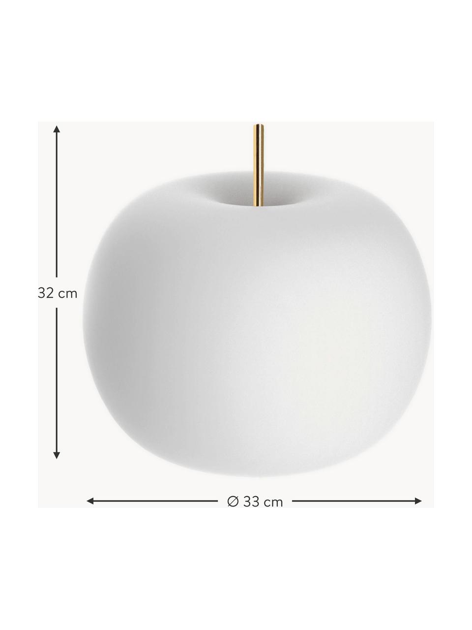 Dimbare tafellamp Kushi, mondgeblazen, Lampenkap: mondgeblazen glas, Goudkleurig, Ø 33 x H 32 cm