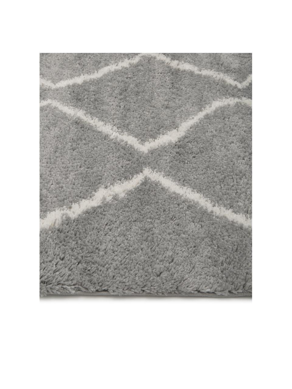 Tapis moelleux à poils longs Velma, Gris, blanc crème, larg. 300 x long. 400 cm (taille XL)