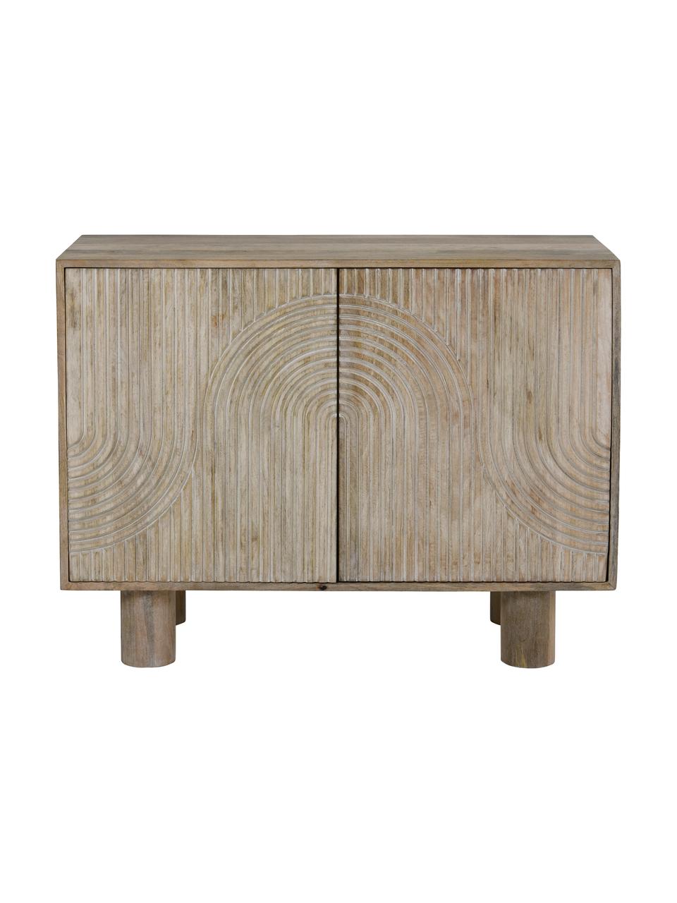 Dressoir Tess van massief mangohout, Mangohout, Mangohout, B 100 cm x H 75 cm