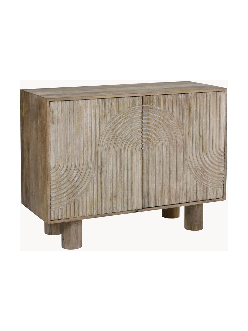 Dressoir Tess van massief mangohout, Mangohout, Mangohout, B 100 cm x H 75 cm