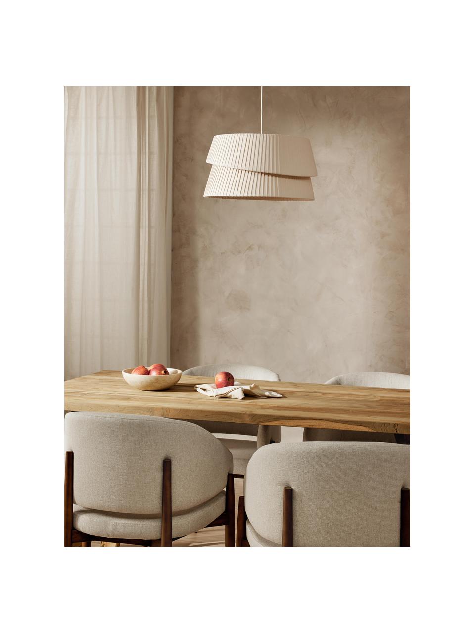 Wandlamp Nyla met asymmetrische lampenkap, Lampenkap: linnen, Beige, Ø 45 x H 45 cm