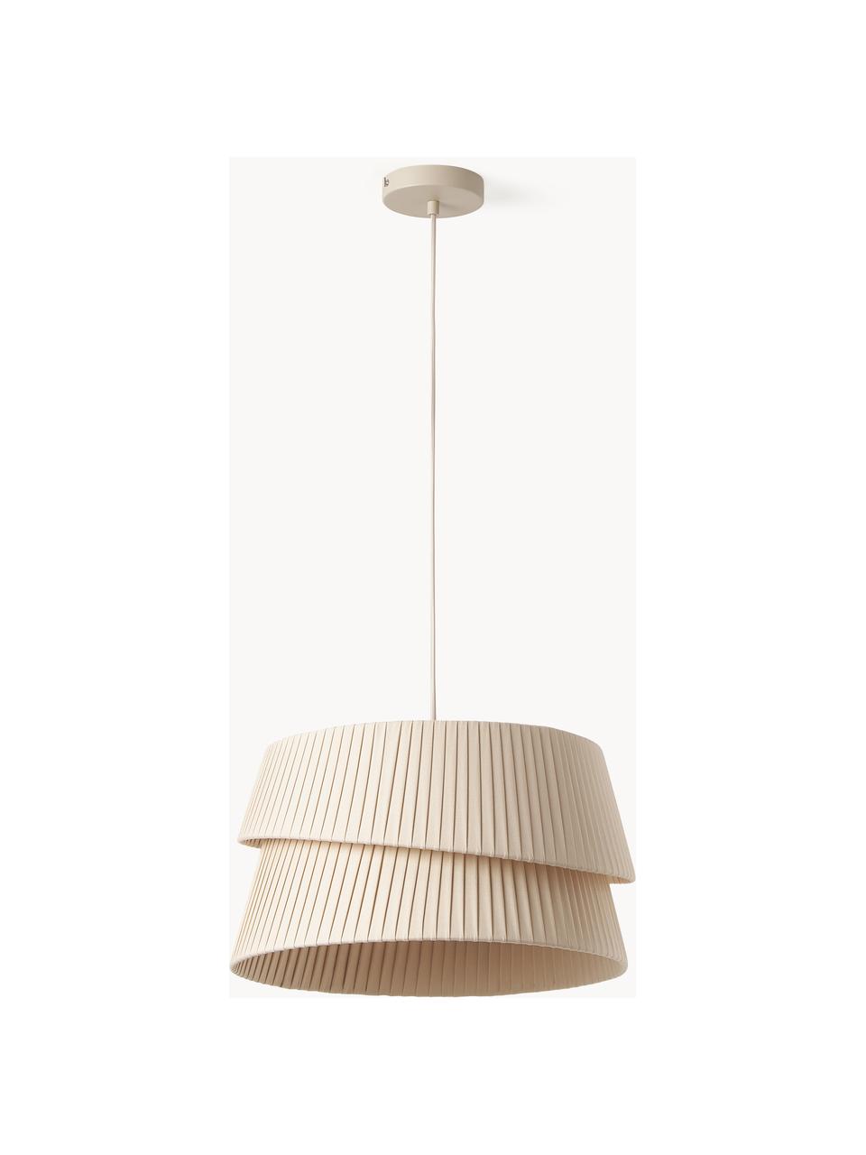 Wandlamp Nyla met asymmetrische lampenkap, Lampenkap: linnen, Beige, Ø 45 x H 45 cm