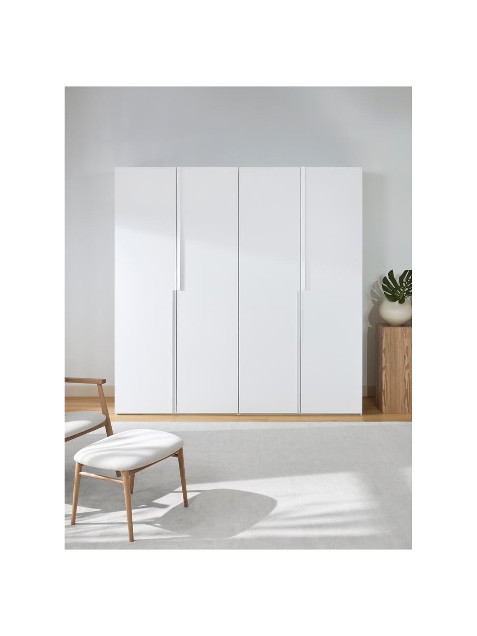 Modulární skříň s otočnými dveřmi Leon, šířka 200 cm, více variant, Bílá, Interiér Basic, výška 200 cm