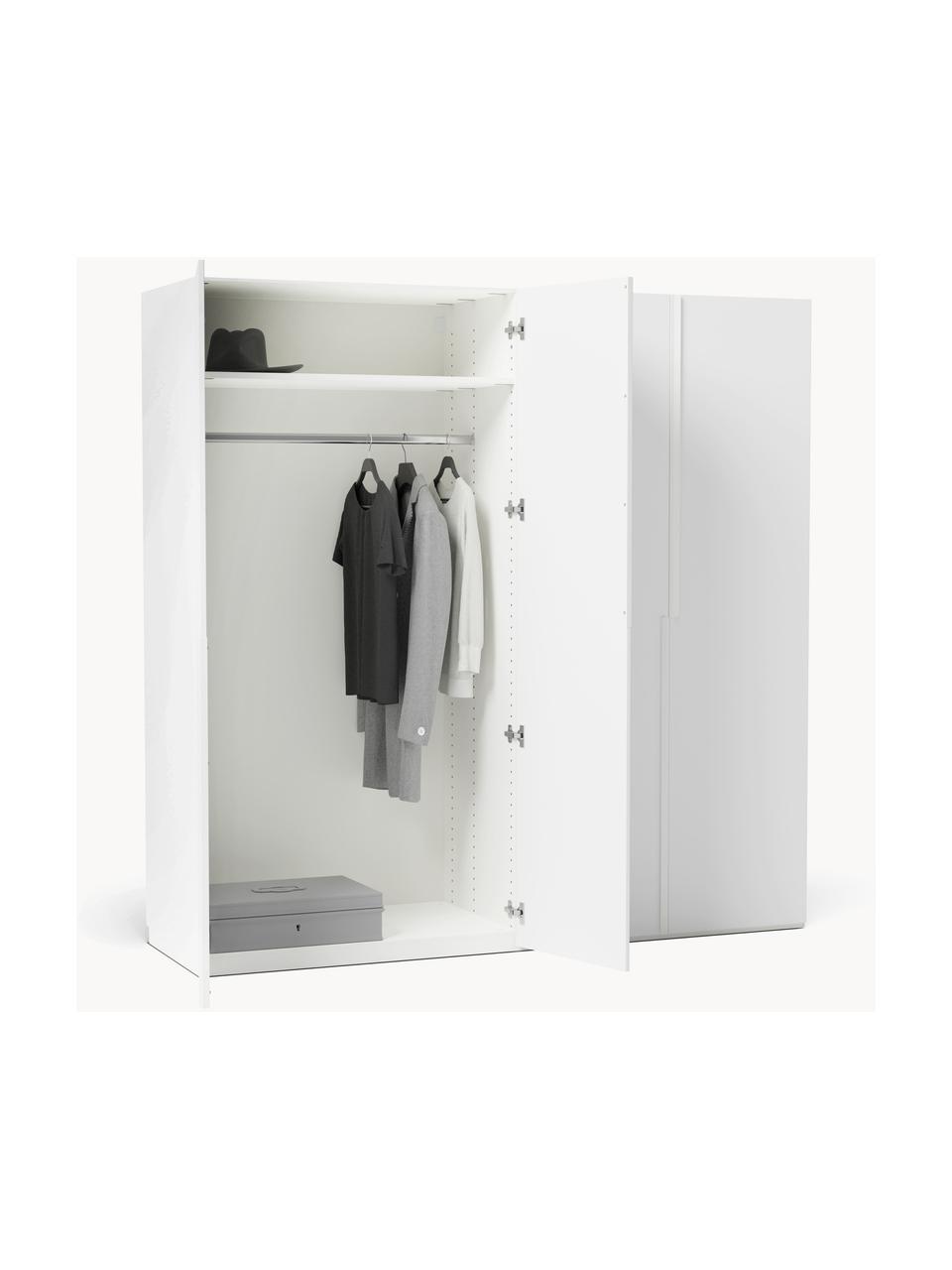 Modulárna šatníková skriňa s otočnými dverami Leon, šírka 200 cm, niekoľko variantov, Biela, Premium Interior, Š 200 x V 236 cm