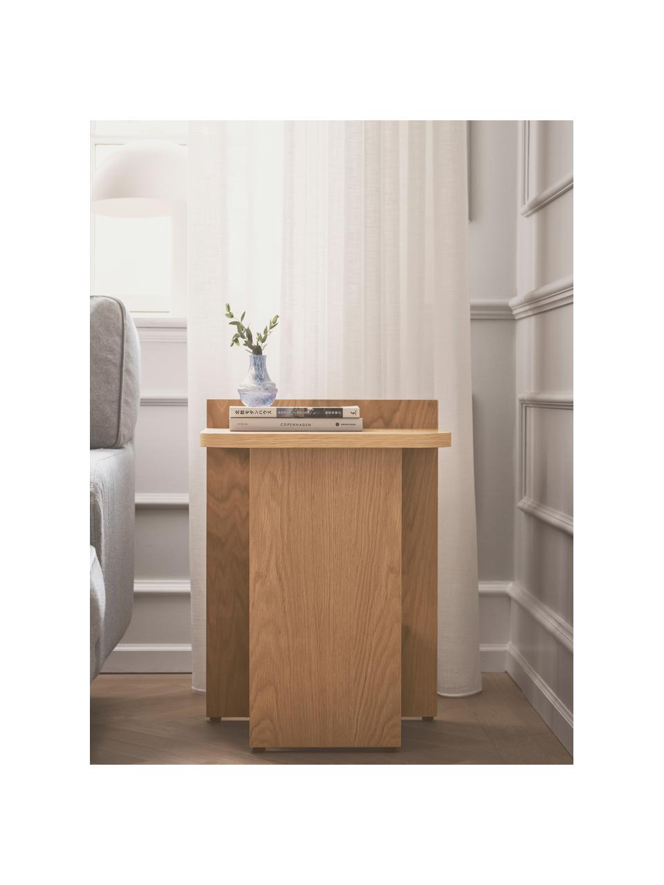 Odkládací stolek z dubového dřeva Ismo, Dubové dřevo, Dubové dřevo, Š 40 cm, V 56 cm